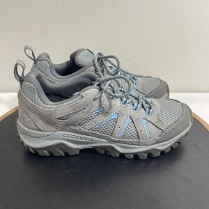 Merrell Oakcreek Hiking Shoes Women 8 Gray Blue Trail Sneakers Low Top Outdoor